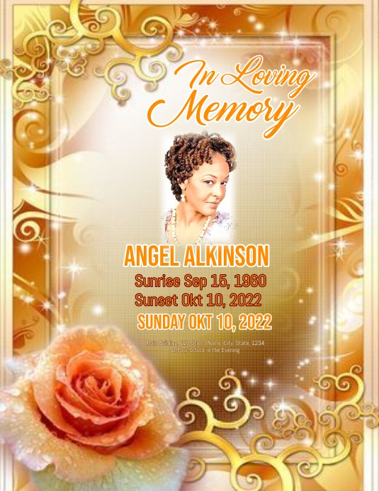 Funeral Announcement flyer,simple modern Template PosterMyWall